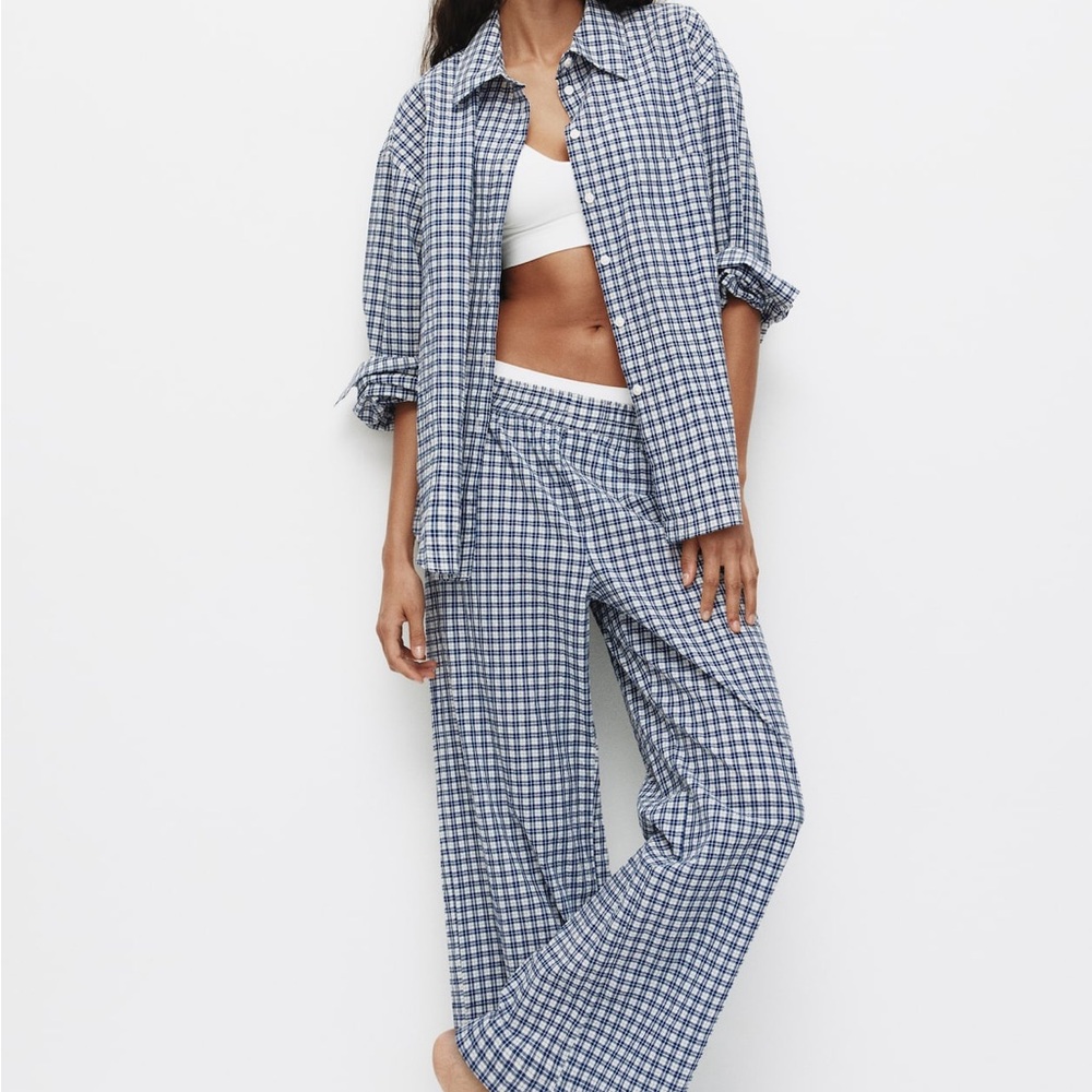 H&M COTTON SEERSUCKER PAJAMAS